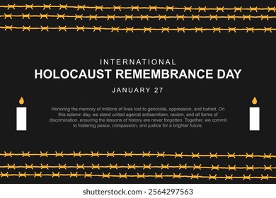 International Holocaust Holocaust Day background. Vector illustration design.