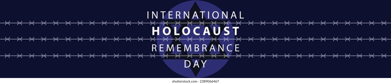 Vector del Día Internacional del Recuerdo del Holocausto. Estrella de David. 27 de enero. Día importante