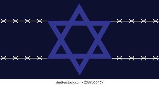 International Holocaust Remembrance Day vector. Star of David . January 27. Important day