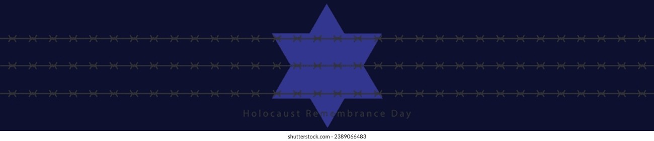 International Holocaust Remembrance Day vector. Star of David . January 27. Important day