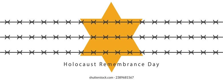 International Holocaust Remembrance Day vector. Star of David . January 27. Important day