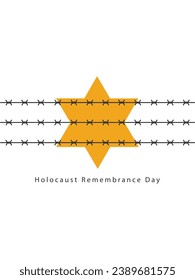 International Holocaust Remembrance Day vector. Star of David . January 27. Important day