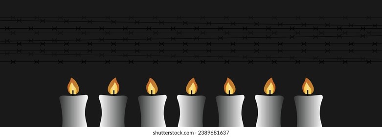 International Holocaust Remembrance Day vector. Star of David . January 27. Important day