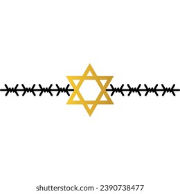 Vektor des Internationalen Holocaust-Gedenktages. Star von David . 27. Januar. Wichtiger Tag