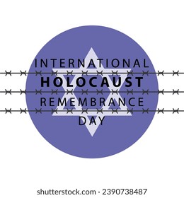 International Holocaust Remembrance Day vector. Star of David . January 27. Important day