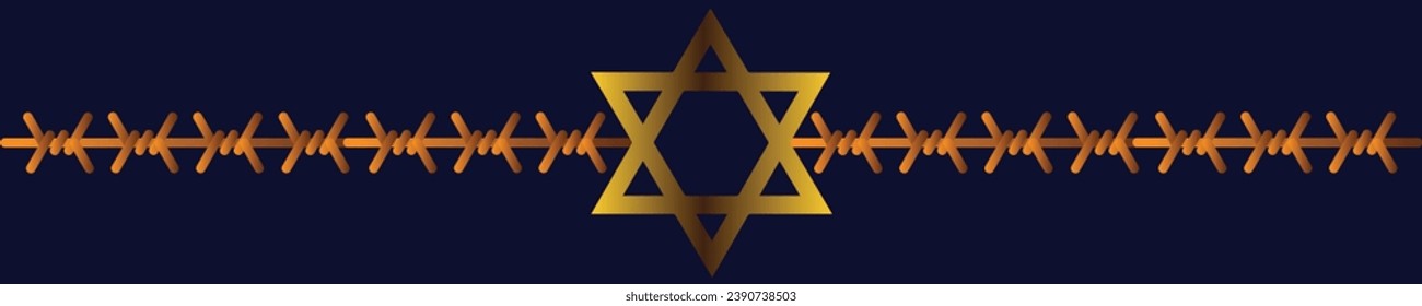Vector del Día Internacional del Recuerdo del Holocausto. Estrella de David. 27 de enero. Día importante