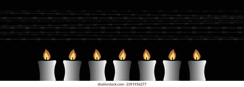 Vektor des Internationalen Holocaust-Gedenktages. Star von David . 27. Januar. Wichtiger Tag