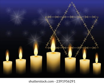 International Holocaust Remembrance Day vector. Star of David . January 27. Important day