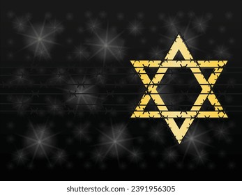 International Holocaust Remembrance Day vector. Star of David . January 27. Important day