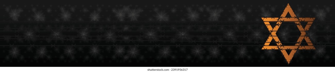 Vector del Día Internacional del Recuerdo del Holocausto. Estrella de David. 27 de enero. Día importante