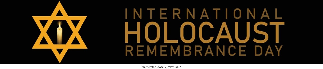 Vektor des Internationalen Holocaust-Gedenktages. Star von David . 27. Januar. Wichtiger Tag