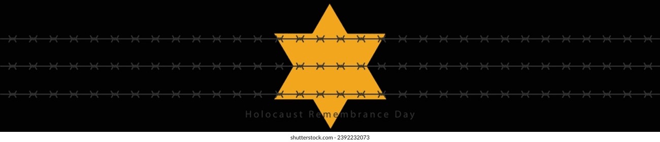 International Holocaust Remembrance Day vector. Star of David . January 27. Important day