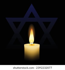Vektor des Internationalen Holocaust-Gedenktages. Star von David . 27. Januar. Wichtiger Tag