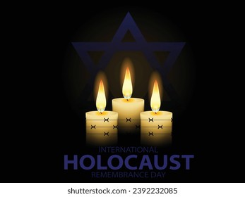 International Holocaust Remembrance Day vector. Star of David . January 27. Important day