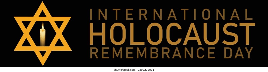 International Holocaust Remembrance Day vector. Star of David . January 27. Important day