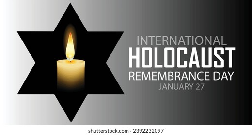 International Holocaust Remembrance Day vector. Star of David . January 27. Important day