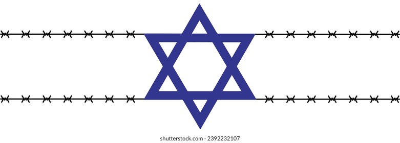 Vector del Día Internacional del Recuerdo del Holocausto. Estrella de David. 27 de enero. Día importante
