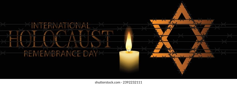 International Holocaust Remembrance Day vector. Star of David . January 27. Important day