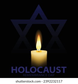 International Holocaust Remembrance Day vector. Star of David . January 27. Important day