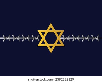 International Holocaust Remembrance Day vector. Star of David . January 27. Important day