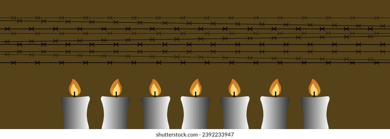 International Holocaust Remembrance Day vector. Star of David . January 27. Important day