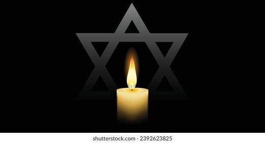 Vektor des Internationalen Holocaust-Gedenktages. Star von David . 27. Januar. Wichtiger Tag