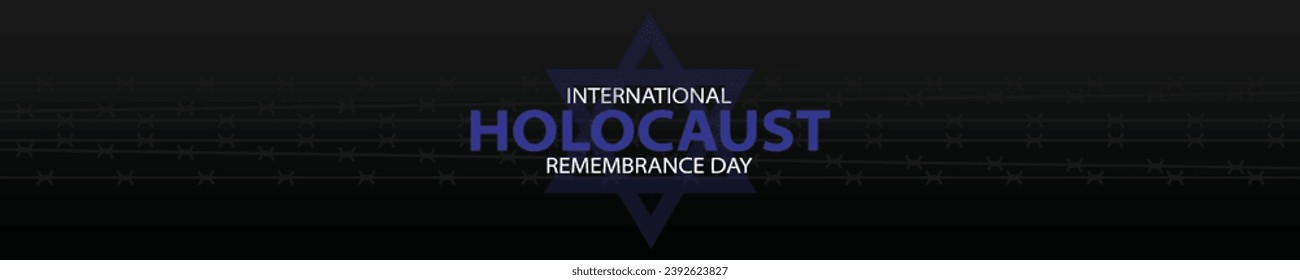 International Holocaust Remembrance Day vector. Star of David . January 27. Important day