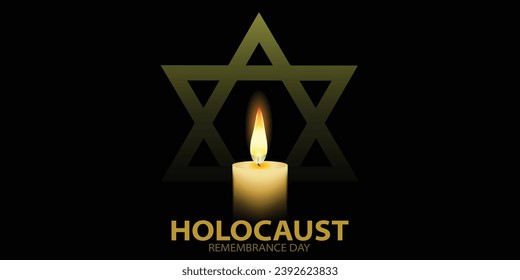 International Holocaust Remembrance Day vector. Star of David . January 27. Important day