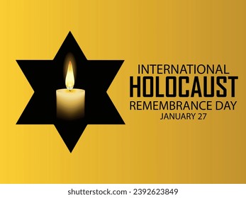 International Holocaust Remembrance Day vector. Star of David . January 27. Important day