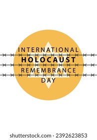 International Holocaust Remembrance Day vector. Star of David . January 27. Important day