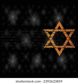 International Holocaust Remembrance Day vector. Star of David . January 27. Important day