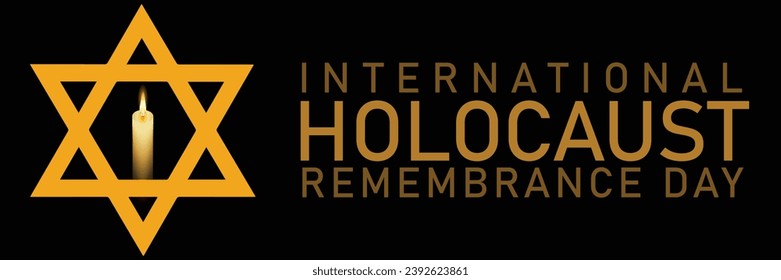International Holocaust Remembrance Day vector. Star of David . January 27. Important day
