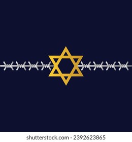 International Holocaust Remembrance Day vector. Star of David . January 27. Important day