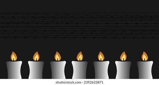 International Holocaust Remembrance Day vector. Star of David . January 27. Important day