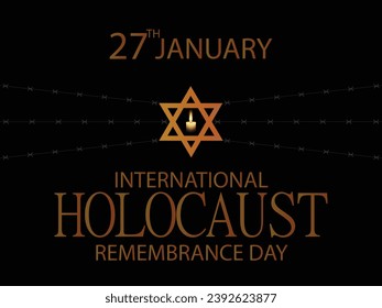 International Holocaust Remembrance Day vector. Star of David . January 27. Important day