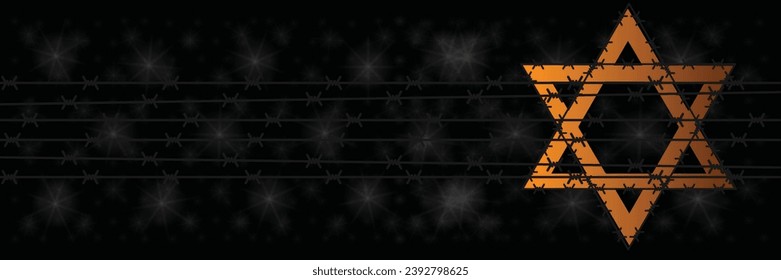International Holocaust Remembrance Day vector. Star of David . January 27. Important day