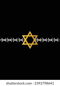 Vector del Día Internacional del Recuerdo del Holocausto. Estrella de David. 27 de enero. Día importante