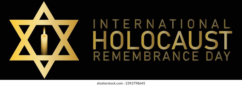 Vektor des Internationalen Holocaust-Gedenktages. Star von David . 27. Januar. Wichtiger Tag