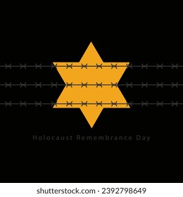 International Holocaust Remembrance Day vector. Star of David . January 27. Important day
