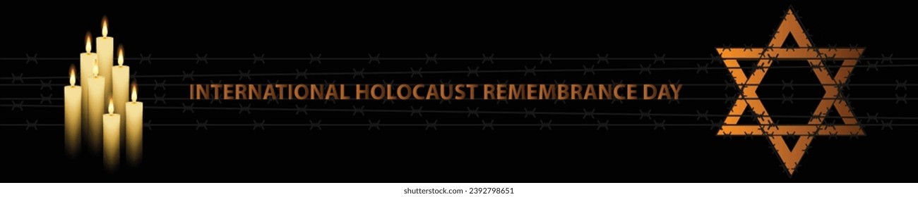 International Holocaust Remembrance Day vector. Star of David . January 27. Important day