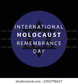 International Holocaust Remembrance Day vector. Star of David . January 27. Important day