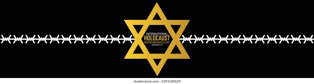 International Holocaust Remembrance Day vector. Star of David . January 27. Important day