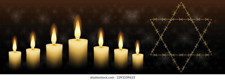 International Holocaust Remembrance Day vector. Star of David . January 27. Important day