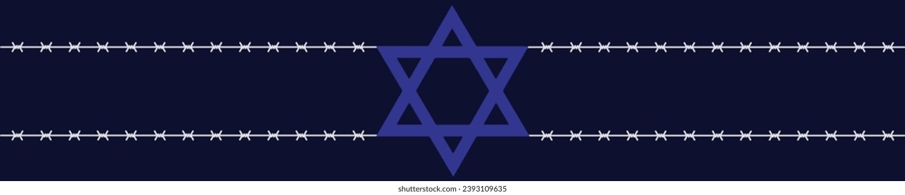 Vektor des Internationalen Holocaust-Gedenktages. Star von David . 27. Januar. Wichtiger Tag