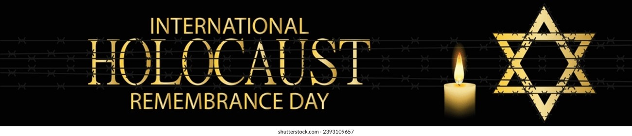 International Holocaust Remembrance Day vector. Star of David . January 27. Important day