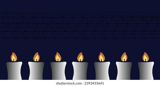 International Holocaust Remembrance Day vector. Star of David . January 27. Important day