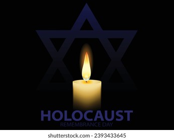 International Holocaust Remembrance Day vector. Star of David . January 27. Important day