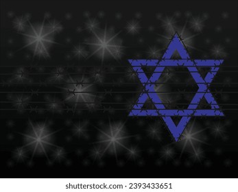 Vektor des Internationalen Holocaust-Gedenktages. Star von David . 27. Januar. Wichtiger Tag