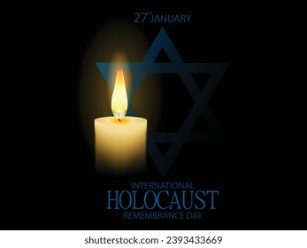 International Holocaust Remembrance Day vector. Star of David . January 27. Important day