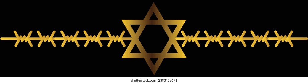 Vector del Día Internacional del Recuerdo del Holocausto. Estrella de David. 27 de enero. Día importante